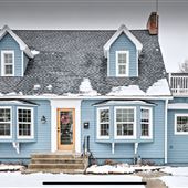 Blue Cape Cod Style Home